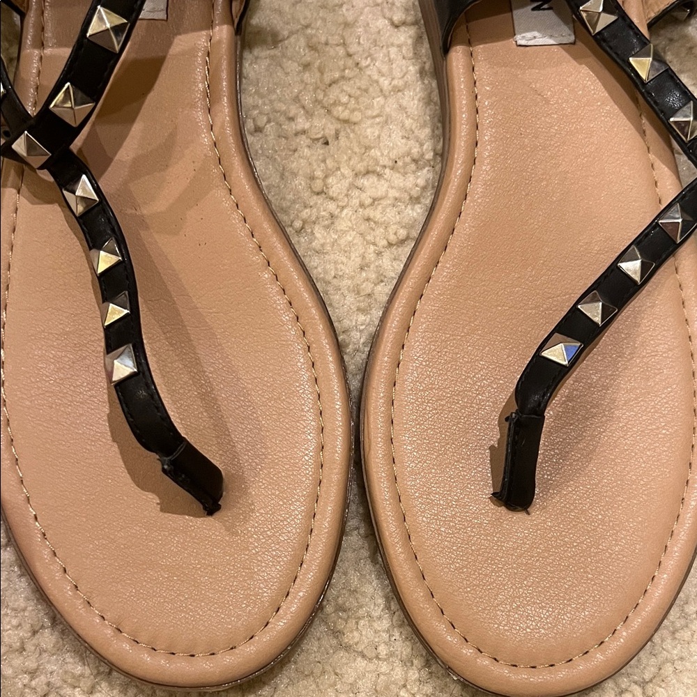 Studded Black Sandals Steve Madden - Picture 6 of 6